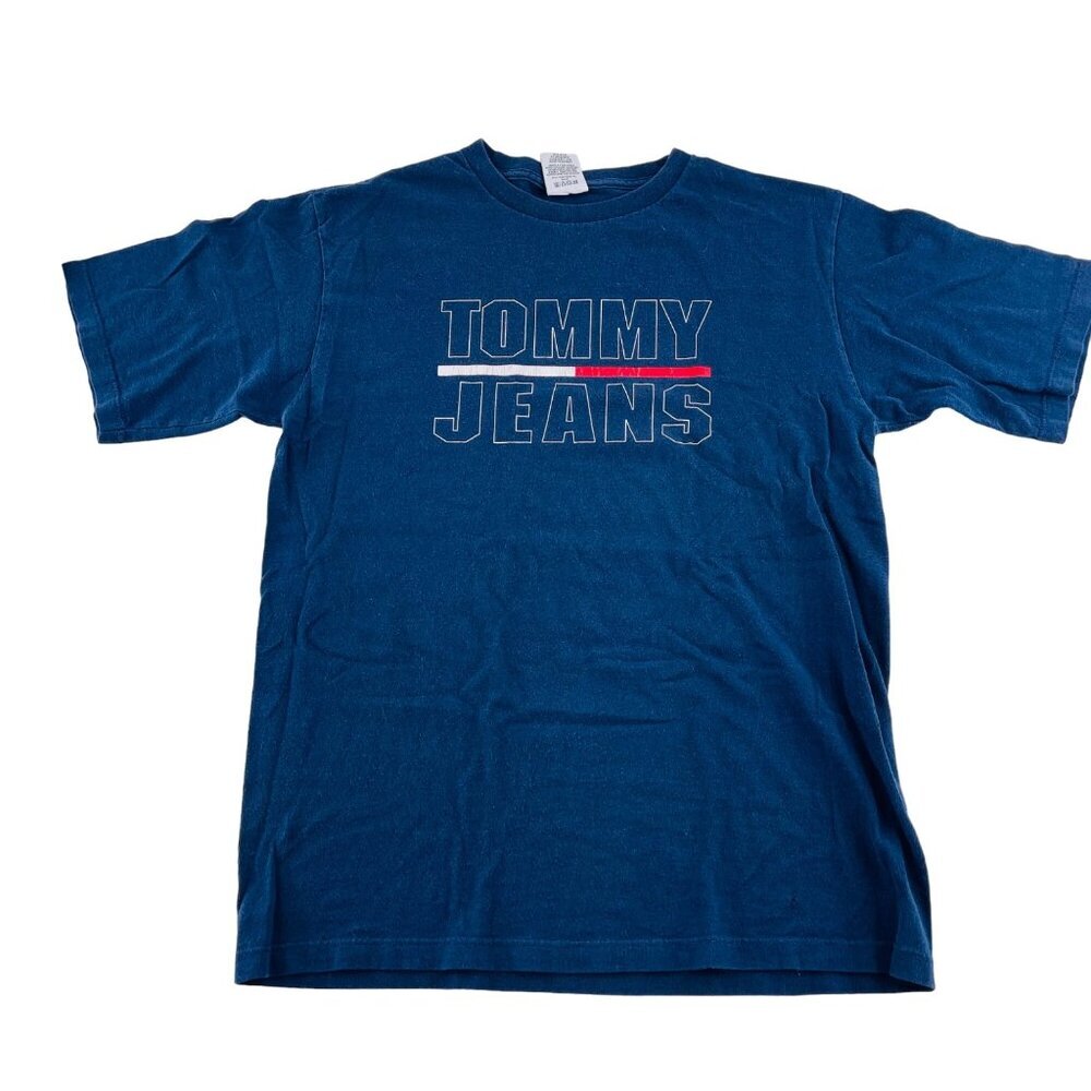 Vintage Tommy Hilfiger Tommy Jeans‎ Blue T-Shirt Boys Size Large
